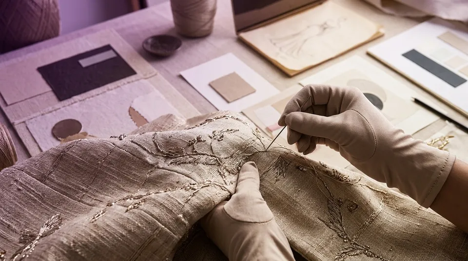 Mode et luxe — atelier de broderie et savoir-faire artisanal marocain