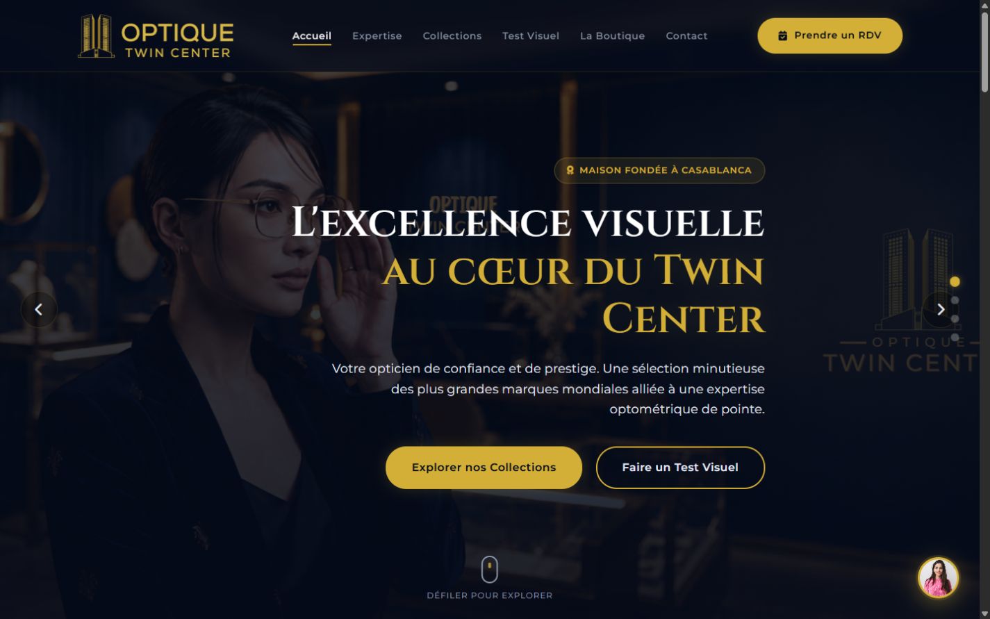 Aperçu du site Optique Twin Center